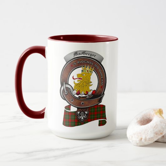 MacGregor Clan Abzeichen Combo 15oz Tasse (Mit Donut)