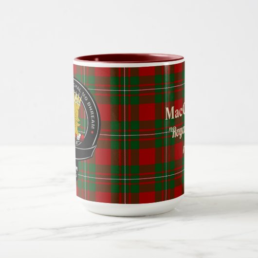 MacGregor Clan Abzeichen & Tartan Tasse (Zentrum)