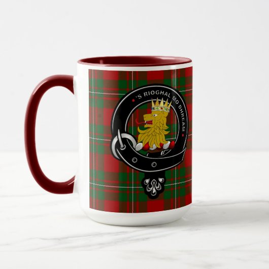 MacGregor Clan Abzeichen & Tartan Tasse (Links)