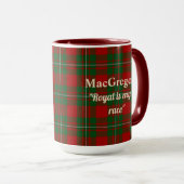 MacGregor Clan Abzeichen & Tartan Tasse (VorderseiteRechts)
