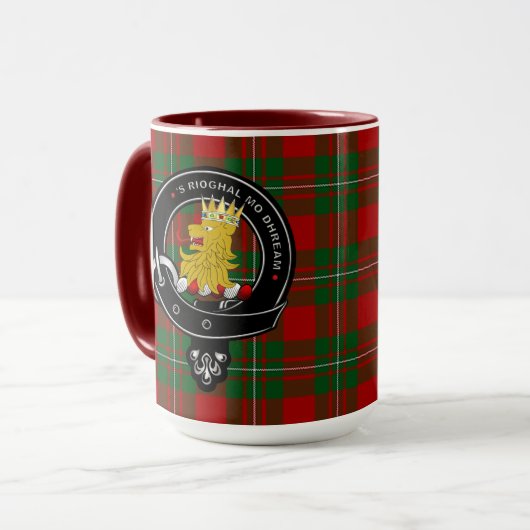 MacGregor Clan Abzeichen & Tartan Tasse (Vorderseite Links)