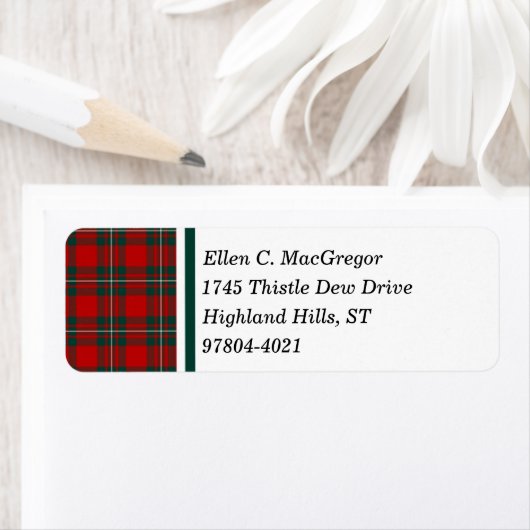 MacGregor Clan Red and Forest Green Tartan (Insitu)