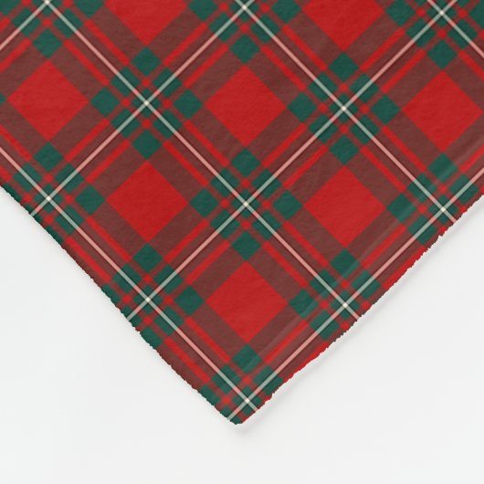 MacGregor Clan Red and Forest Green Tartan Fleecedecke (Ecke)