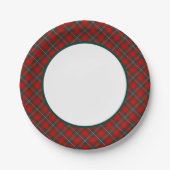 MacGregor Clan Tartan Border Pappteller (Vorderseite)