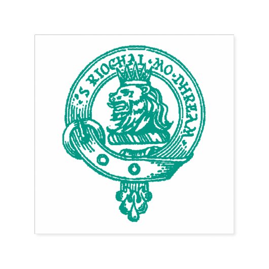 MacGregor Clan Wappen Briefmarke (Farbtinte auswäh Permastempel (Design)