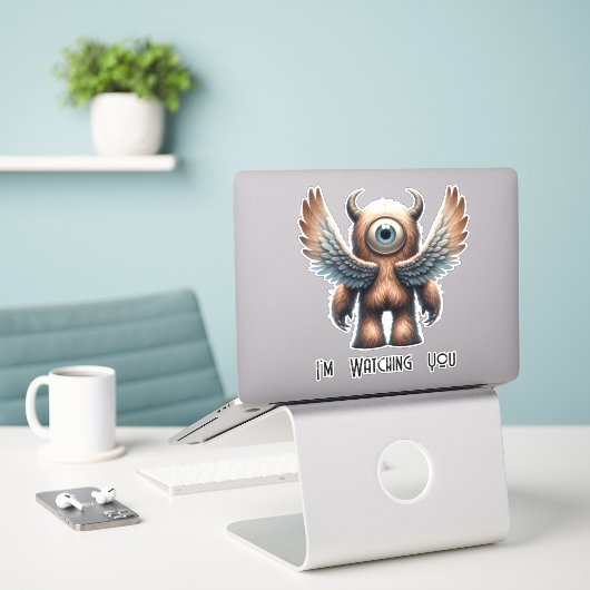 MacGregor - Ein mit Augen Monster Aufkleber (Laptop auf Schreibtisch)