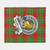 MacGregor Modern Clan Abzeichen Tartan Kariert Fleecedecke (Vorderseite (Horizontal))
