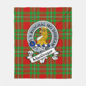 MacGregor Modern Clan Abzeichen Tartan Kariert Fleecedecke (Vorderseite)