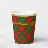 MacGregor Personalisiert Tartan Christmas Pappbecher (Rückseite)