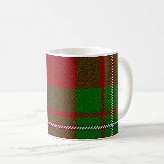 MacGregor Red and Green Tartan Tasse (VorderseiteRechts)