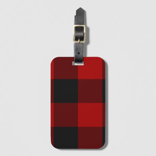 MacGregor | Rob Roy | Buffalo Kariert Red Tartan Gepäckanhänger (Vorderseite Vertikal)