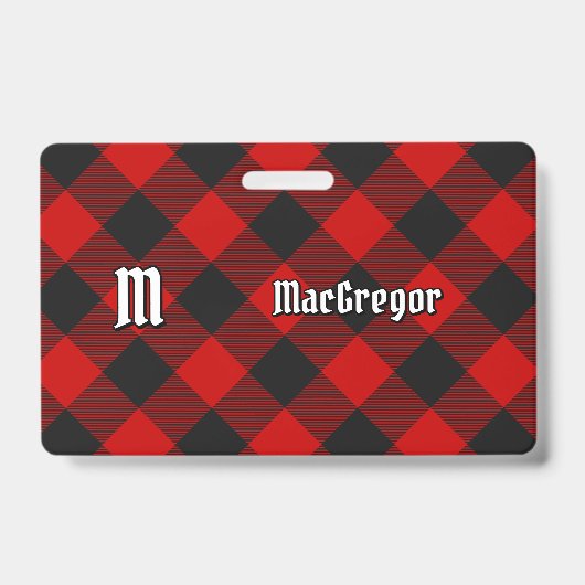 MacGregor Rob Roy Tartan Abzeichen Ausweis (Vorderseite)