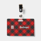 MacGregor Rob Roy Tartan Abzeichen Ausweis (Vorderseite mit Clip)