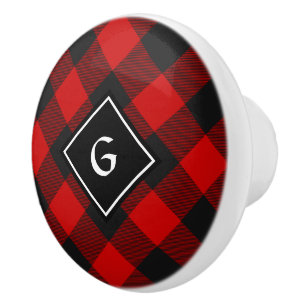 MacGregor Rob Roy Tartan Keramik Knob Keramikknauf