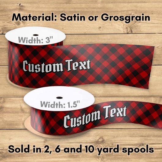 MacGregor Rob Roy Tartan Satin Ribbon Satinband