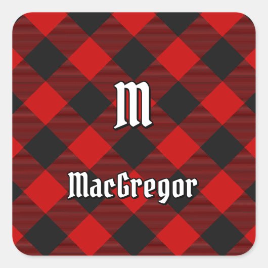MacGregor Rob Roy Tartan Square Sticker (Vorderseite)