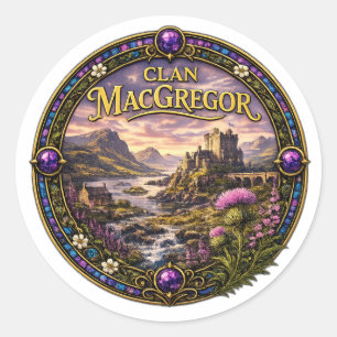 MacGregor schottischer Clan Runder Aufkleber