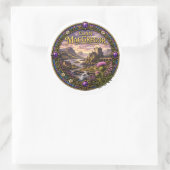 MacGregor schottischer Clan Runder Aufkleber (Tasche)