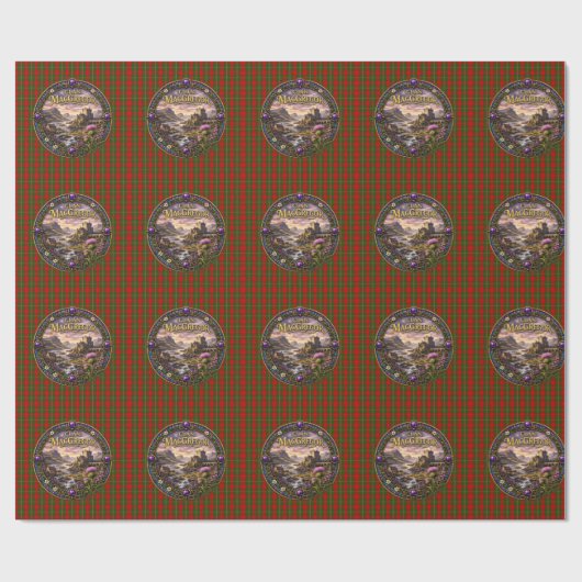 MacGregor-Schottischer-Clan-Tartan Geschenkpapier (Flach)