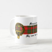 Macgregor schottisches Wappen und Tartan-Tasse Kaffeetasse (Vorderseite Links)