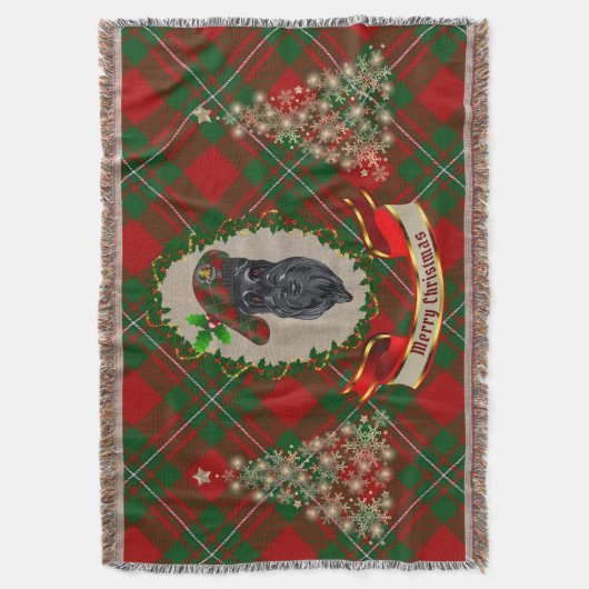 MacGregor Scottie Dog Christmas Decke (Vorderseite Vertikal)