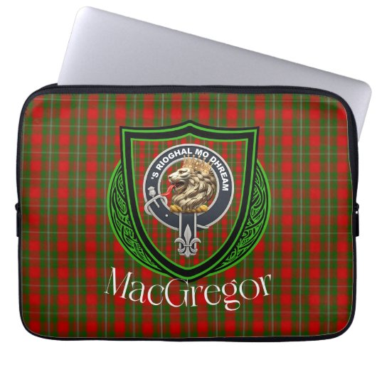 MacGregor Scottish Clan Tartan and Crest Laptopschutzhülle (Vorderseite)