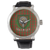 MacGregor Scottish Clan Tartan & Crest Armbanduhr (Vorderseite)
