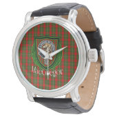 MacGregor Scottish Clan Tartan & Crest Armbanduhr (Schrägansicht)