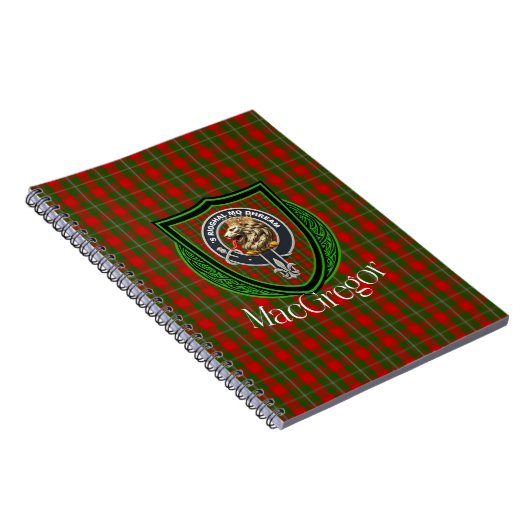 MacGregor Scottish Clan Tartan & Crest Notizblock (Rechte Seite)