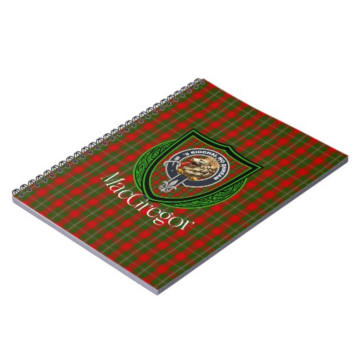 MacGregor Scottish Clan Tartan & Crest Notizblock (Linke Seite)