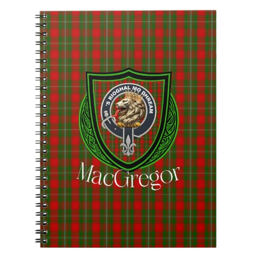 MacGregor Scottish Clan Tartan & Crest Notizblock (Vorderseite)