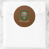 MacGregor Scottish Clan Tartan & Crest Runder Aufkleber (Tasche)