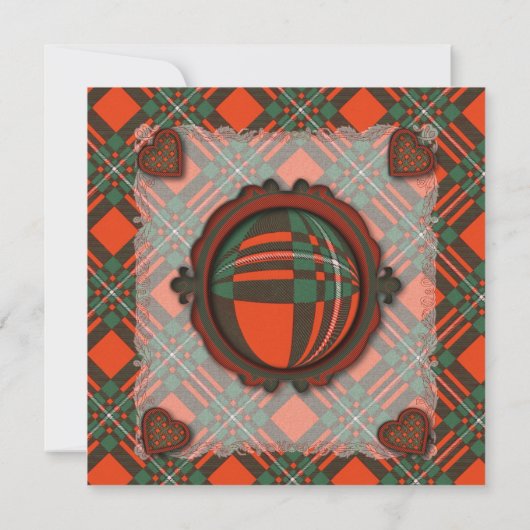 Macgregor Scottish Clan tartan - Kariert Einladung (Rückseite)