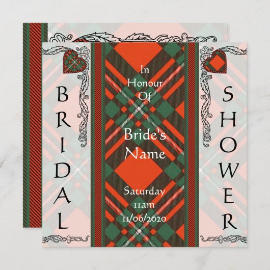 MacGregor Scottish Tartan Einladung (Vorne/Hinten)