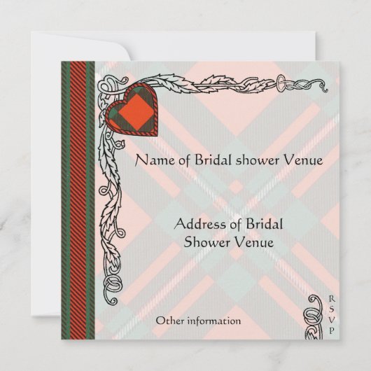 MacGregor Scottish Tartan Einladung (Rückseite)