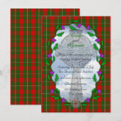 MacGregor Scottish Wedding Einladung (Vorne/Hinten)