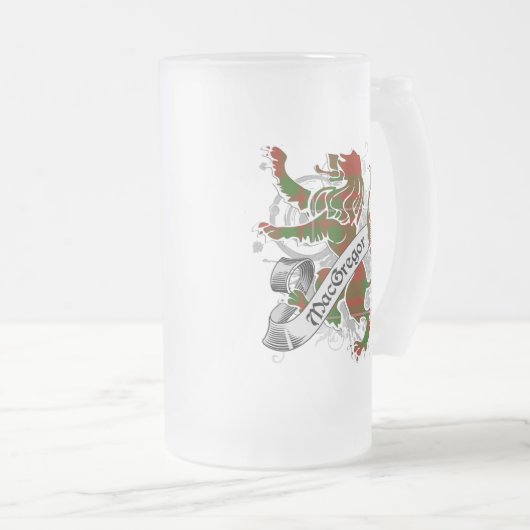 MacGregor Tartan-Löwe Mattglas Bierglas (VorderseiteRechts)