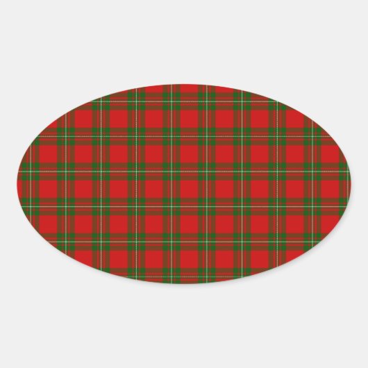 MacGregor Tartan Ovaler Aufkleber (Vorderseite)