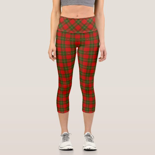 MacGregor Tartan rot kariert Capri Leggings (Vorderseite)
