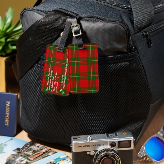 MacGregor Tartan rot kariert Gepäckanhänger (Vorderseite & Rückseite)