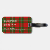 MacGregor Tartan rot kariert Gepäckanhänger (Rückseite horizontal)