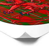MacGregor Tartan Scottish Kariert Lion Rampant Poster (Ecke)