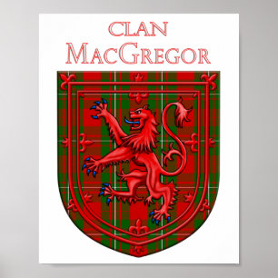 MacGregor Tartan Scottish Kariert Lion Rampant Poster