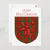 MacGregor Tartan Scottish Kariert Lion Rampant Postkarte (Vorne/Hinten)