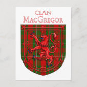 MacGregor Tartan Scottish Kariert Lion Rampant Postkarte (Vorderseite)