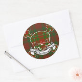 MacGregor Tartan Skull Runder Aufkleber (Umschlag)