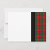 MacGregor Tartan Wedding Reply Card RSVP Karte (Rückseite)
