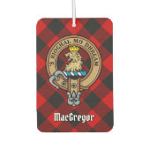 MacGregor Wappen über Rob Roy Tartan Air Freshener Autolufterfrischer (Vorderseite)