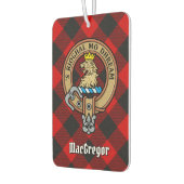 MacGregor Wappen über Rob Roy Tartan Air Freshener Autolufterfrischer (Links)