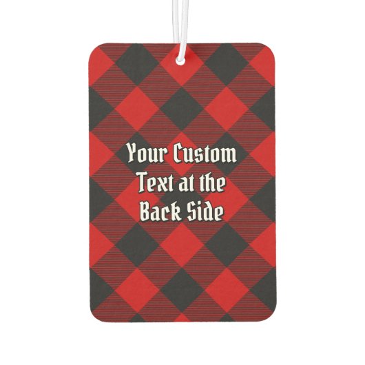 MacGregor Wappen über Rob Roy Tartan Air Freshener Autolufterfrischer (Rückseite)